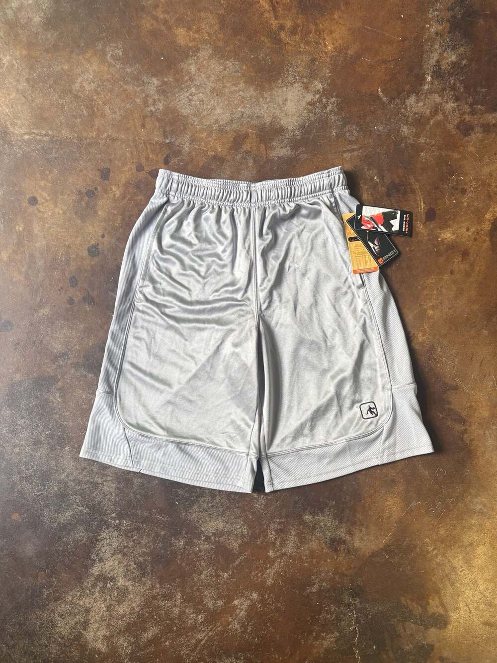 AND1 All Court Basketball Shorts Sleet Grey 11 Inch Inseam